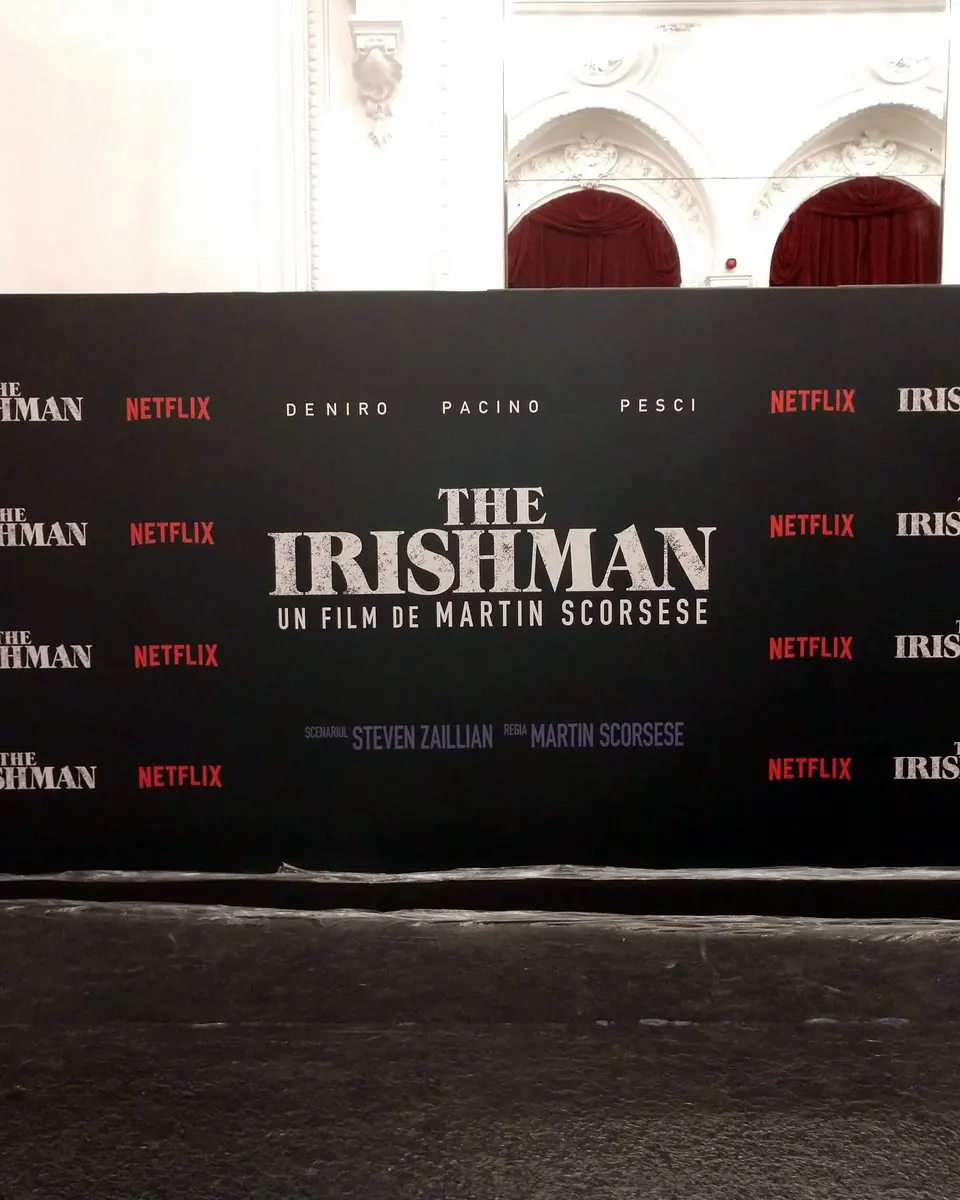 Press wall The Irishman — Netflix · prin Publicis